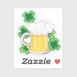 Mug of  beer. Saint Patricks Day Sticker