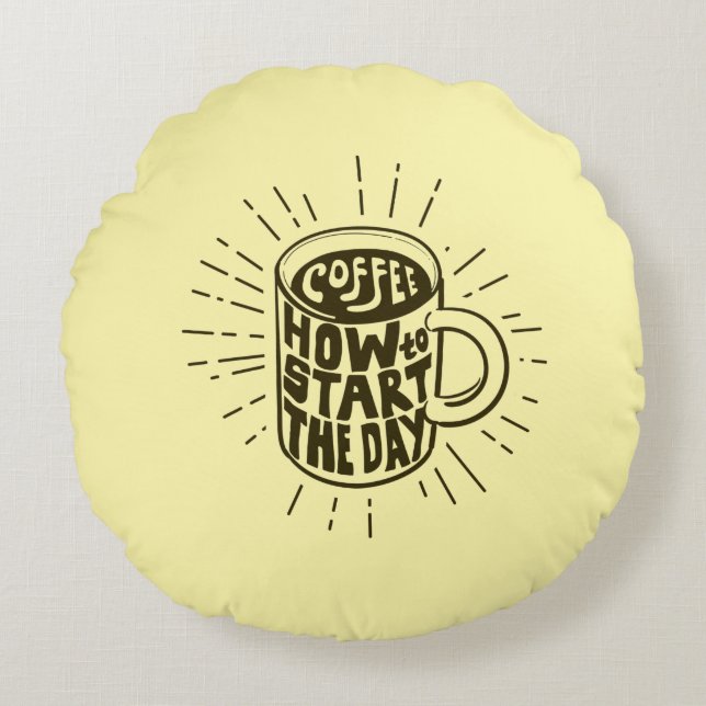Mug of Coffee  Round Pillow (Front)