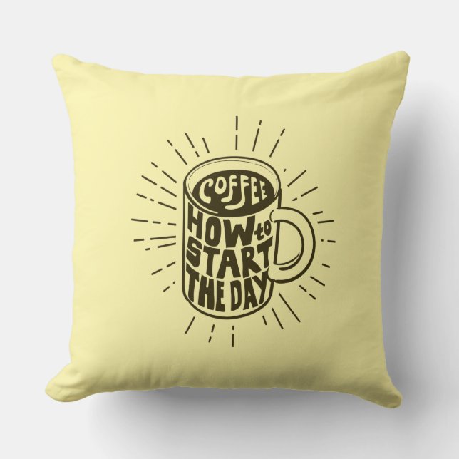 Mug of Coffee  Throw Pillow (Front)