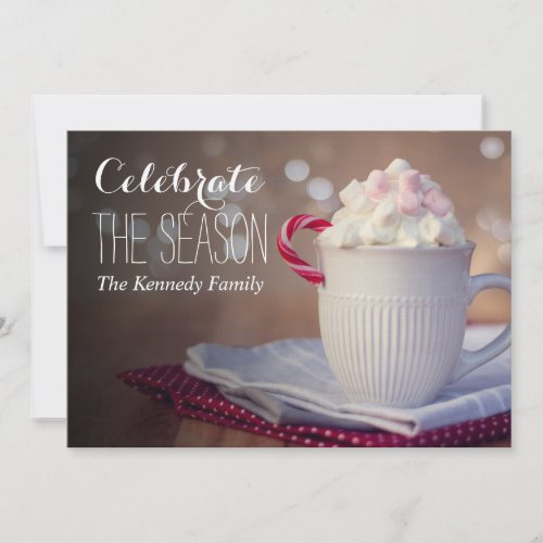 Mug of hot chocolate invitation