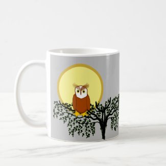 Mug - Owl in Tree Branches with Moon