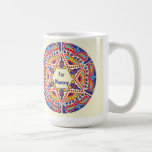 Mug "Paisley Dreidel"<br><div class="desc">Mug "Paisley Dreidel." Enjoy this Hanukkah mug for yourself, or for someone on your gift-giving list. Fun to fill it with some goodies, like dreidels and chocolate coins/gelt, wrap with cellophane and tie it with a bow. Personalize by choosing your favorite font style, color and size and replace my wording...</div>