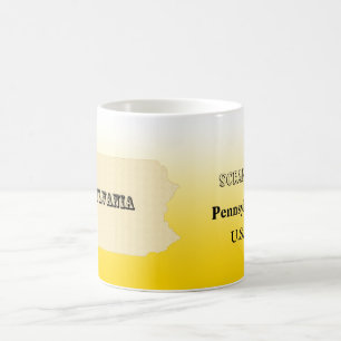 Mug - Pennsylvania State Map with City