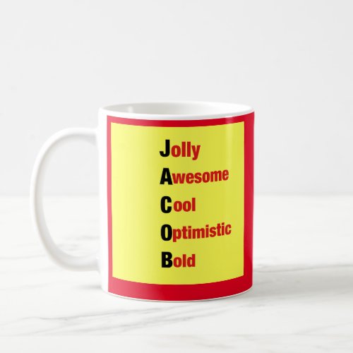 Mug Personalized Name Jacob Coffee Mug
