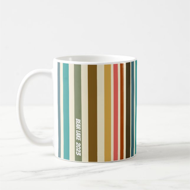 Mug Personalized Retro Stripe Miami Sherbet (Left)