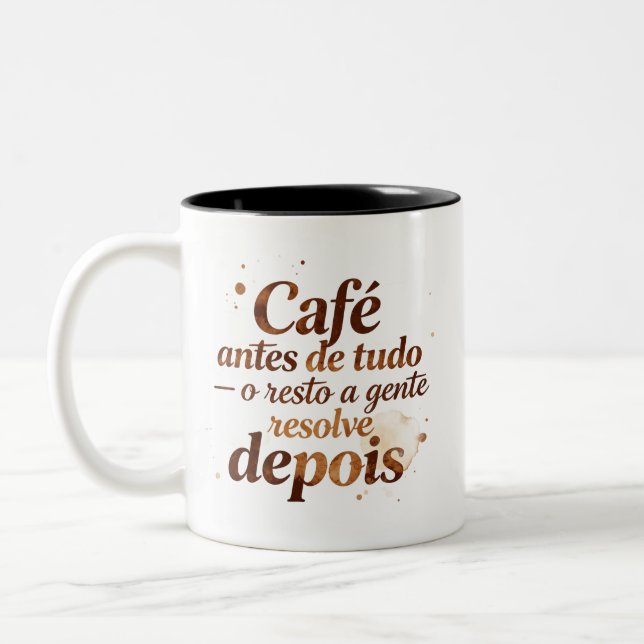 Mug Phrase Coffee Before Anything as a Gift (Left)