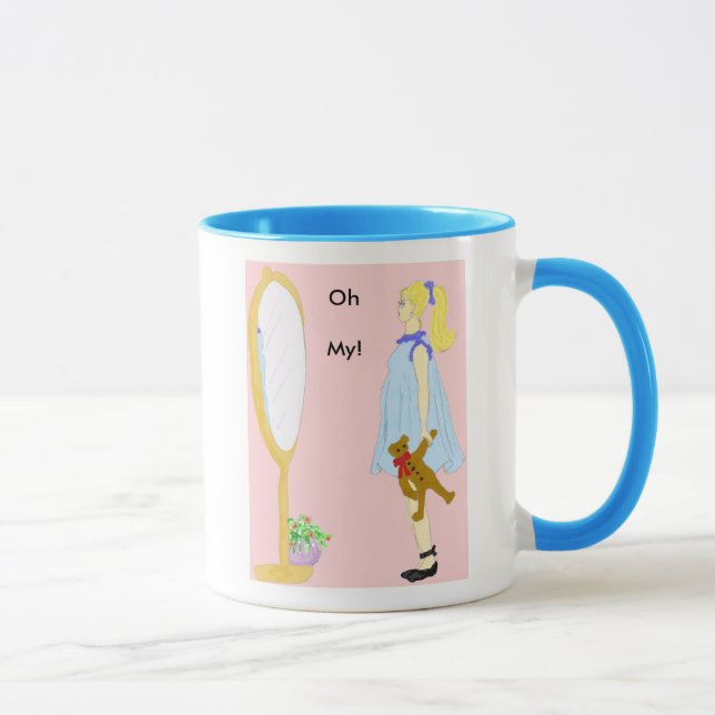 Mug, Pregnant Lady in Mirror Mug (Right)