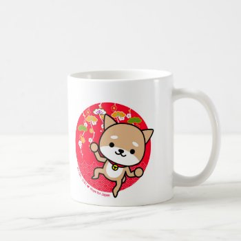 Mug - Puppy - Japanese Red by HIBARI at Zazzle