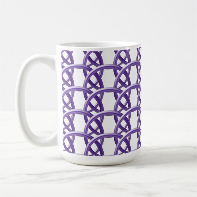 Mug - Purple Wicker Rings (Left)