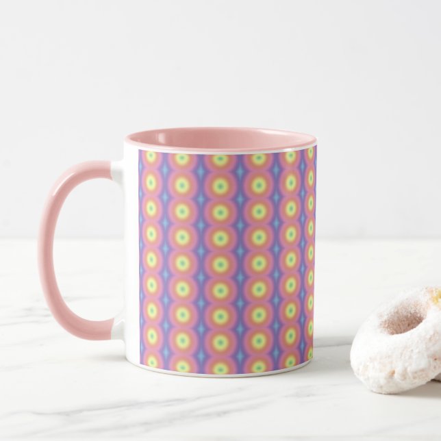 Mug - Rainbow Colors in Circles (With Donut)