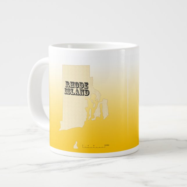Mug - Rhode Iland State Map with City (Front Left)