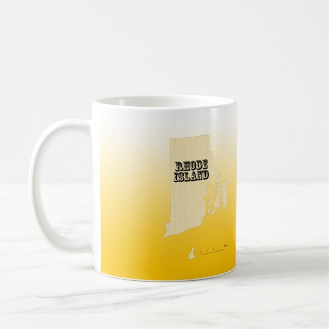 Mug - Rhode Island State Map with City (Left)