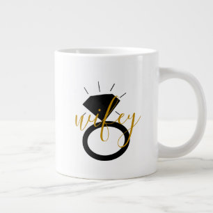 Mug - Ring wifey Black Gold