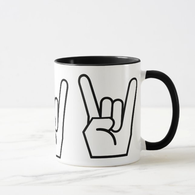 mug,rock and roll, black mug (Right)
