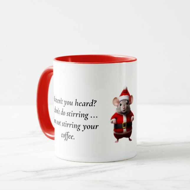 Mug  - Santa Mouse not Stirring (Front Left)