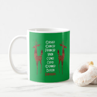 Mug- Santa's Reindeer -Rudolph Coffee Mug
