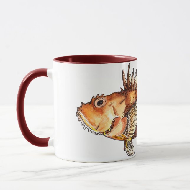 Mug Scorpionfish Art, realistic illustration (Left)