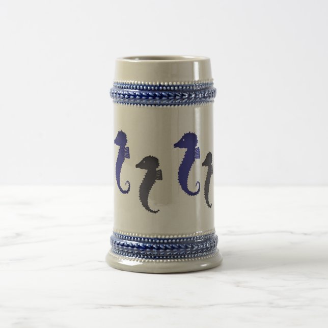 Mug - Seahorses in Blue and Gray (Center)