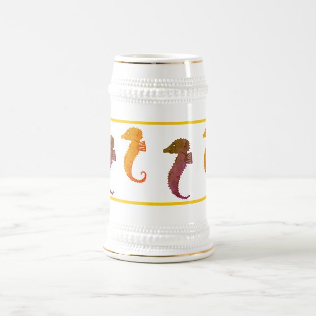 Mug - Seahorses in Brown and Orange (Center)