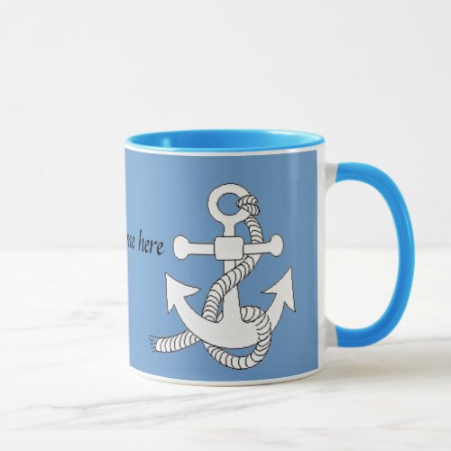 Mug _ Ships Anchor and name