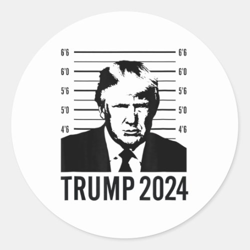 Mug Shot 2024 President  Classic Round Sticker