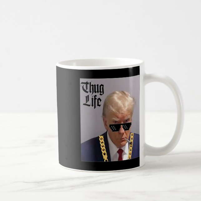Mug Shot - Donald Trump Mug Shot -thug Life -thug  (Right)