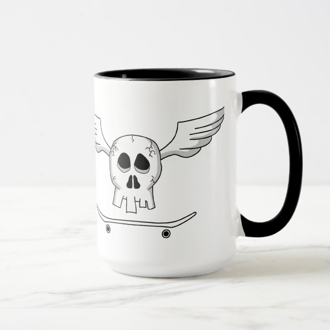 Mug Skull Skate - Skull Skateboard (Right)
