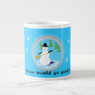 Mug - Snowman in snow globe.