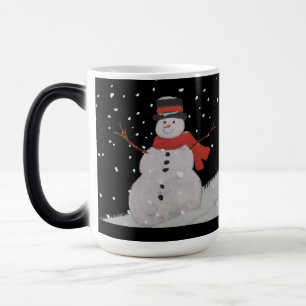 Mug. Snowmen in the night snow Color Morph Mug