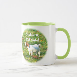 Mug"Stubborn But Cute" (Goat Photo) Mug