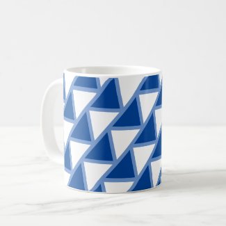 Mug - Tiled Triangles in Blue
