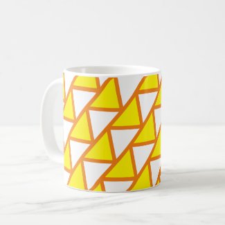 Mug - Tiled Triangles in Yellow and Orange