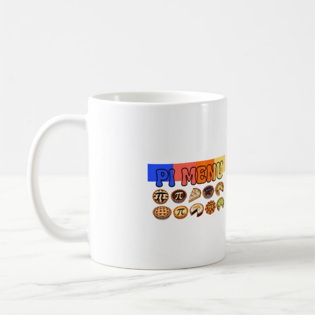 Mug Trendy Pi Menu Coffee Mug – Funny Math Humor G (Left)