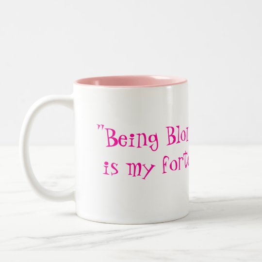 Mug Two-Image Template "Being Blonde is my forte".