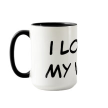 mug, two tone, special, text, black handle, inside