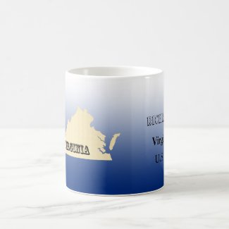Mug - Virginia State Map with City