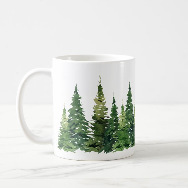 Mug - Watercolor Forest (Left)