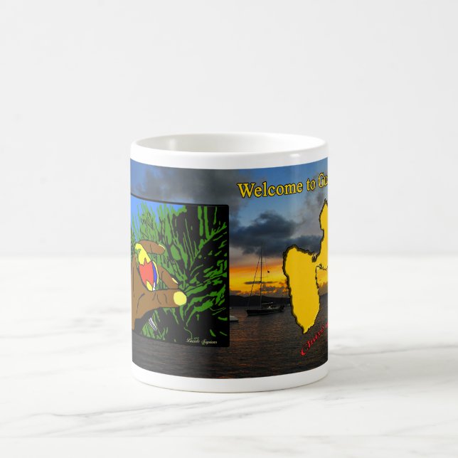 Mug: Welcome to Guadeloupe. Coffee Mug (Center)