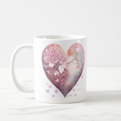 Mug with a heart print
