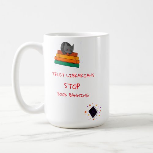 Mug with a message to protect Librarians and books