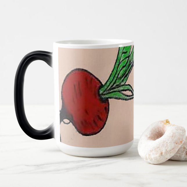 Mug with a radish design (With Donut)