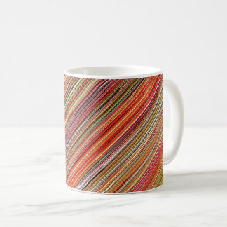 Mug with abstract design: parallel colorful lines!