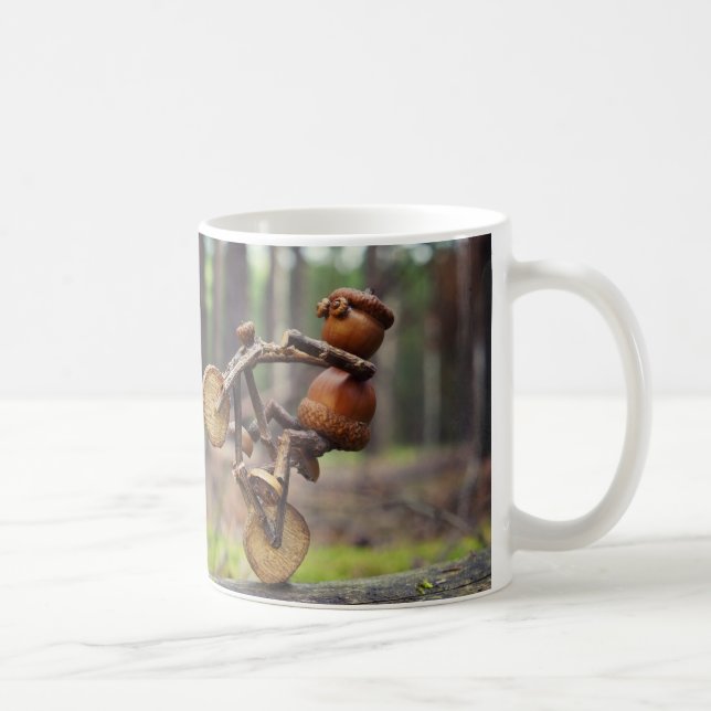 Mug with acorn elf biker (Right)