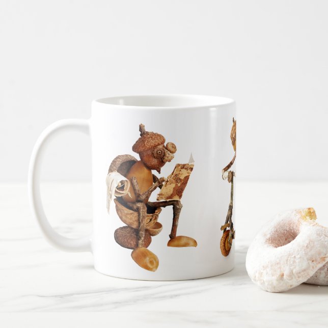 Mug with acorn elves (With Donut)