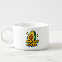 Mug with an illustration of an avocado and the ins