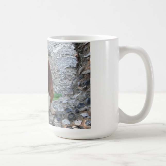 Mug With Basset Hound Castle Ruins Visit (Right)