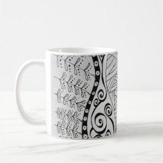 Mug with black and white design