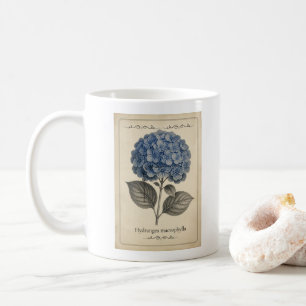 Mug with blue hydrangea