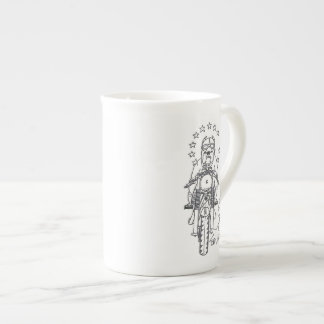 Mug with Brexit Dog Leaving Europe on a Motorcycle