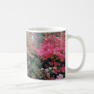 Mug with Bright Pink Azalea Blossoms